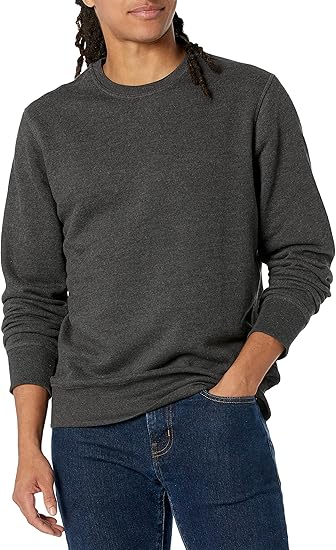 Heren Sweatshirt – Comfortabele Fleece Trui met Ronde Hals, Warm & Casual